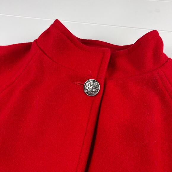 Johnson Woolen Mills Vintage Red Wool Jacket Women's size Large Lined - Picture 7 of 9
